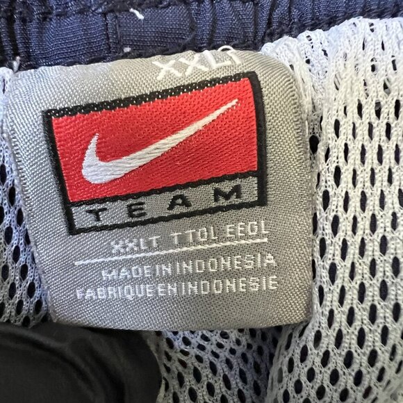 Nike Team Mens XXLT Navy Blue Athletic Track Pants White Side Stripe Windbreaker - Picture 10 of 13